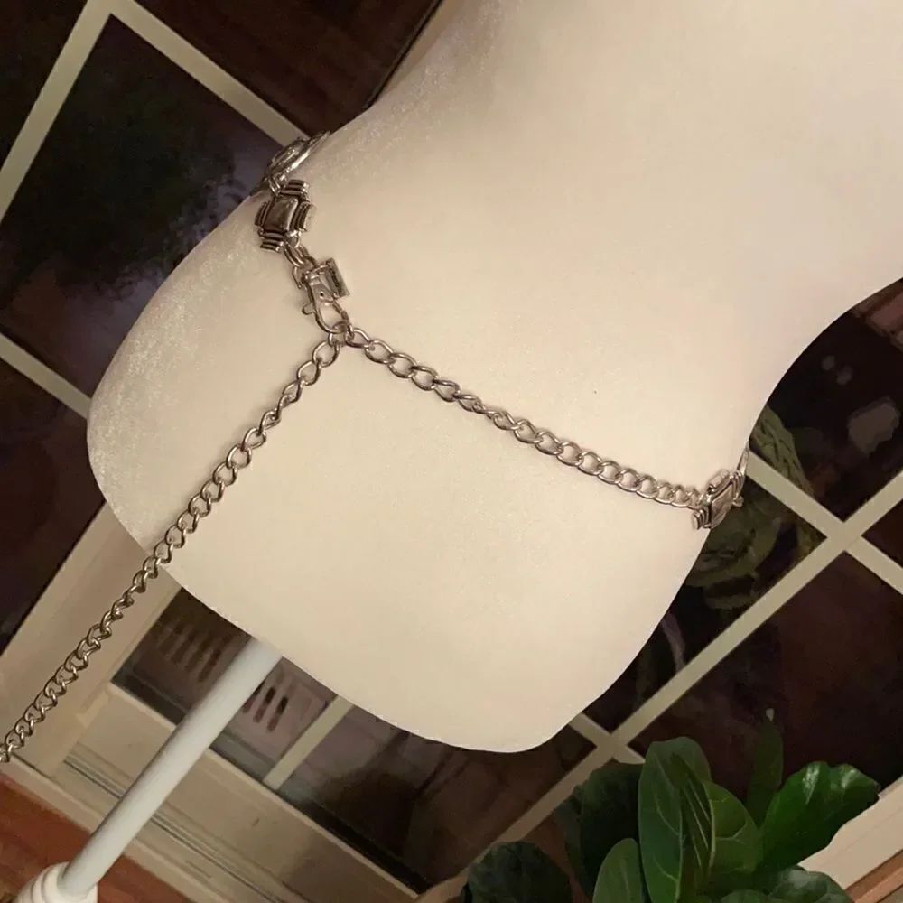 Chico's Silver Concho Style Adjustable Belt - Picture 2 of 5